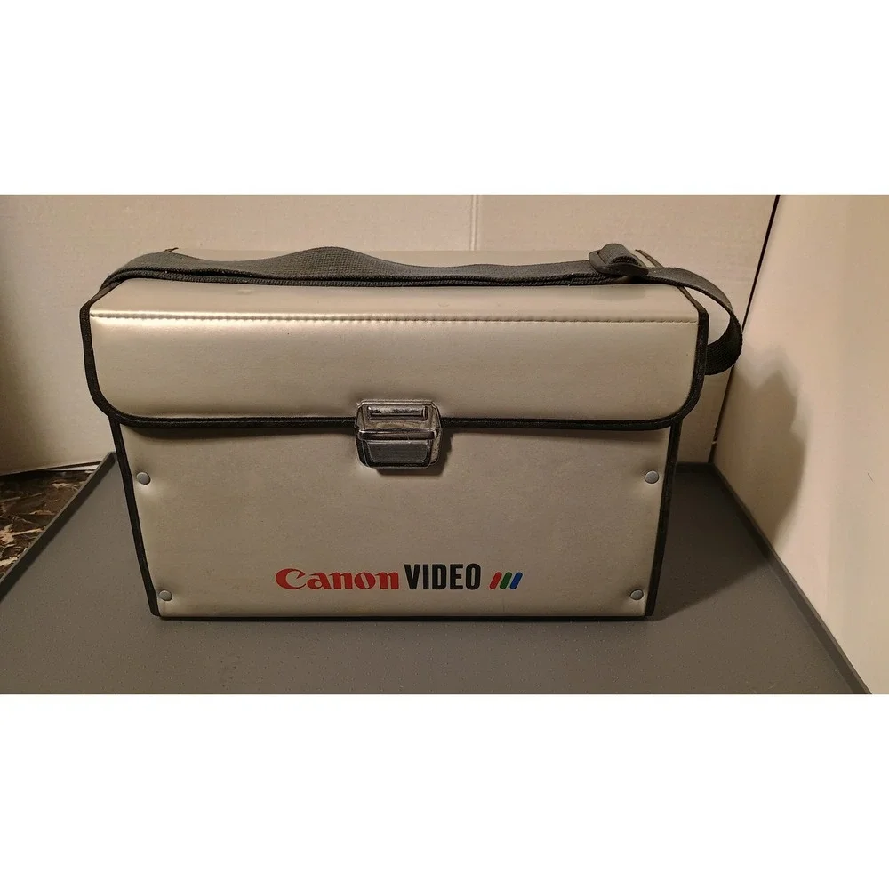 Canon Video Camera Bag Silver Vintage Hitachi Power Kit VT-BA7A